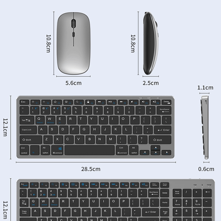 Bluetooth wireless keyboard and mouse