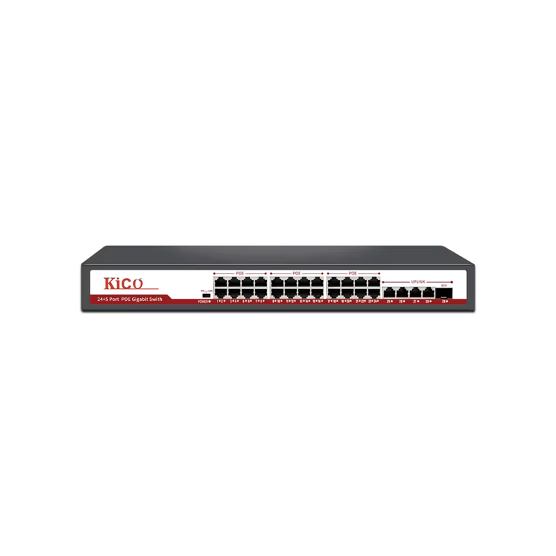 Kico 24-Port PoE Gigabit Switch with 4 Uplink & 1 SFP