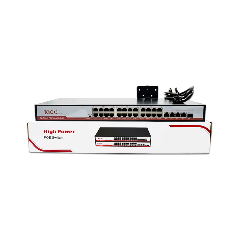 Kico 24-Port PoE Gigabit Switch with 4 Uplink & 1 SFP